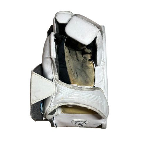 Bauer Supreme Mach - Bloqueur de gardien droit Pro Stock d'occasion (blanc/bleu marine)